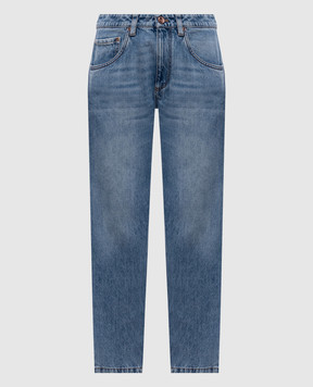 Brunello Cucinelli Синие джинсы с логотип патч MA095P5847