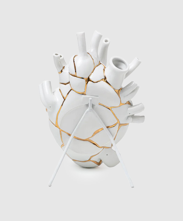SELETTI Біла порцелянова ваза Love in Bloom Kintsugi 09929 зображення 3
