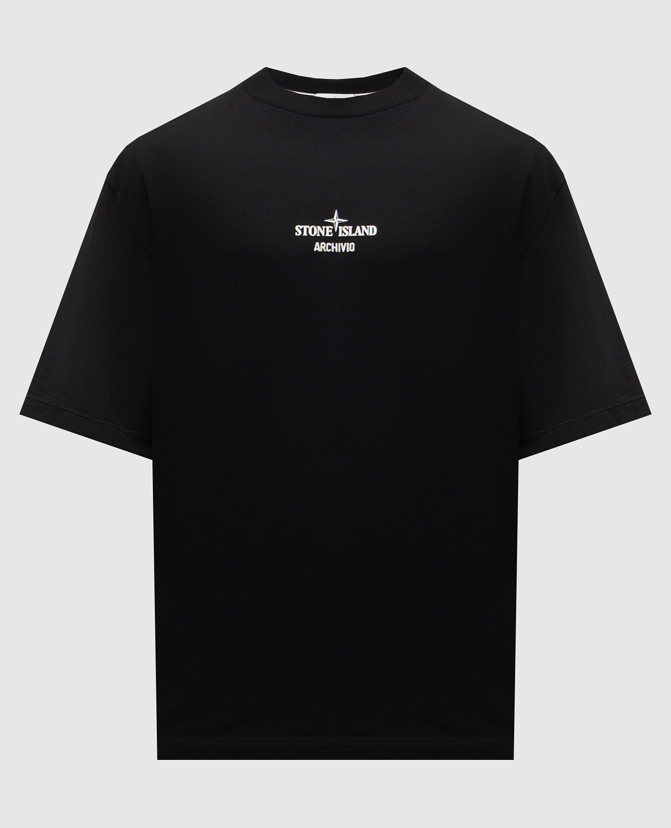 Черная футболка с принтом