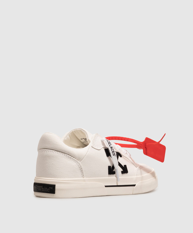 Off-White Белые кроссовки Vulcanized с фактурным логотипом W288C9F003 изображение 3