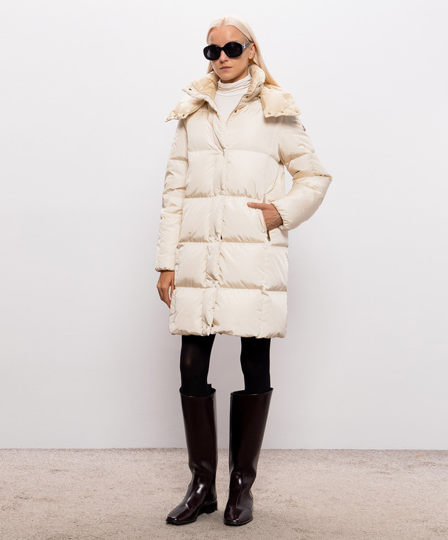 Moncler Пуховик Litte кольору айворі L20931C00012539ZD зображення 2
