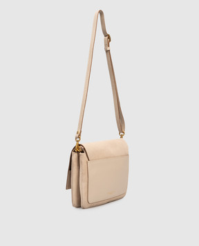 Gianni Chiarini Бежевая замшевая сумка-мессенджер Three BS12294CMPL