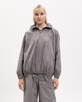 Alexander Wang Сіра вітровка з вишивкою логотипа 1WC3262771