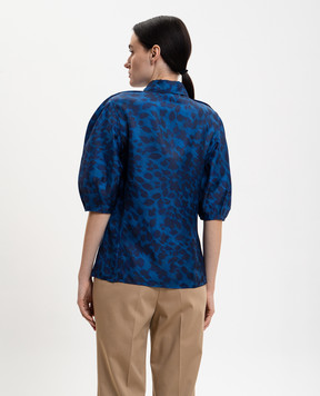 Gabriela Hearst Синяя блуза Sansi из шелка 3261018P127