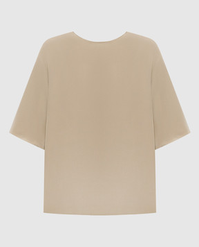 Max Mara Бежевая блуза MXEGATTINI из шелка MXEGATTINI