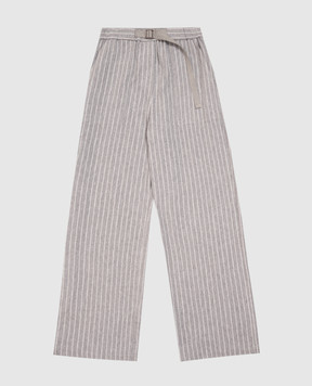 Brunello Cucinelli Детские серые брюки в полоску BB192P269B