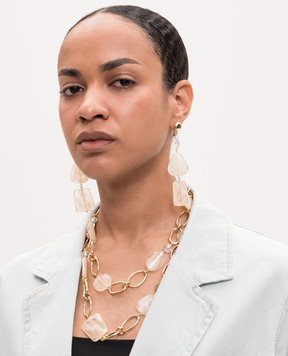 Dolman Bijoux Желтые серьги с бусинами 17259