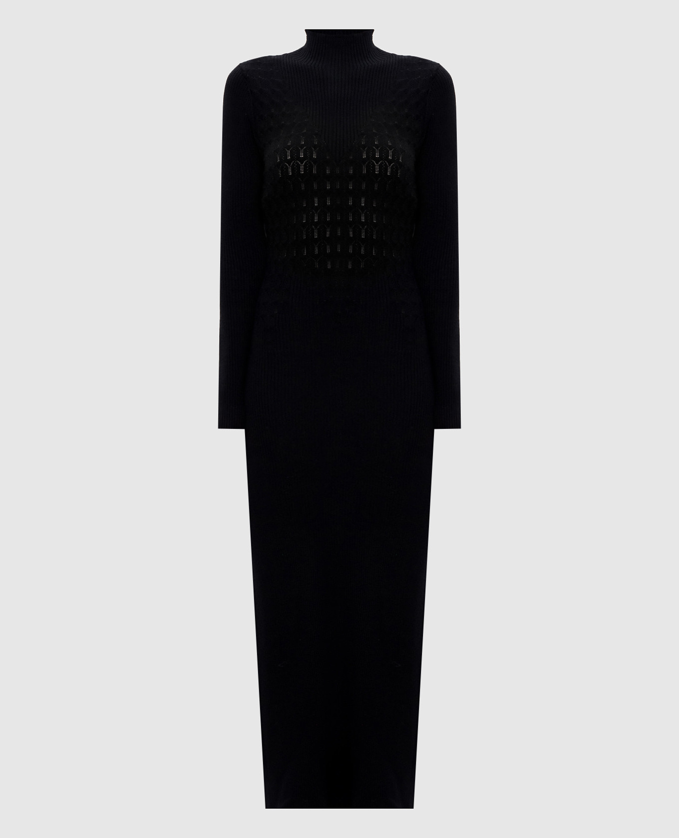 

Черное платье миди с логотипом, Черный, Повседневные платья