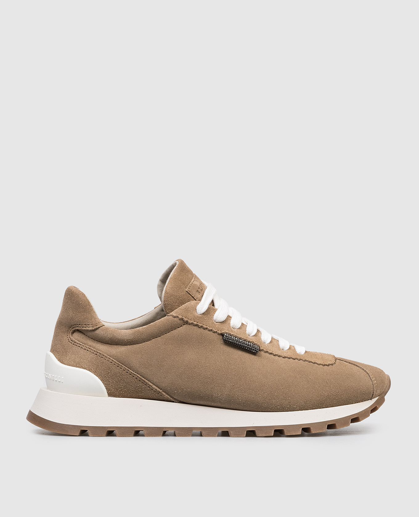 Коричневые замшевые кроссовки