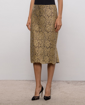 Ermanno Scervino Золотиста спідниця з кристалами D492O701CTZJO