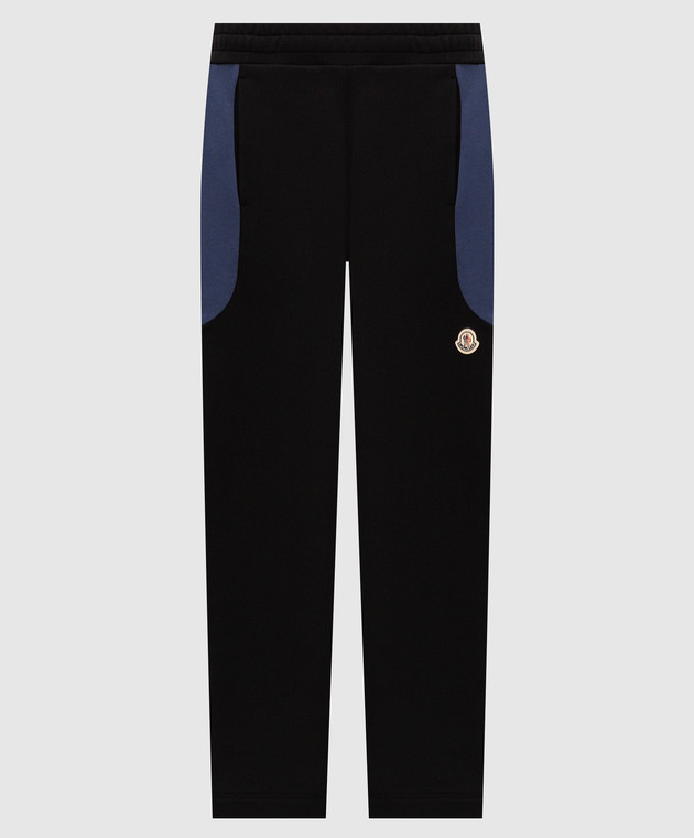 Moncler Черные спортивные брюки с логотипом L20918H00013899V4