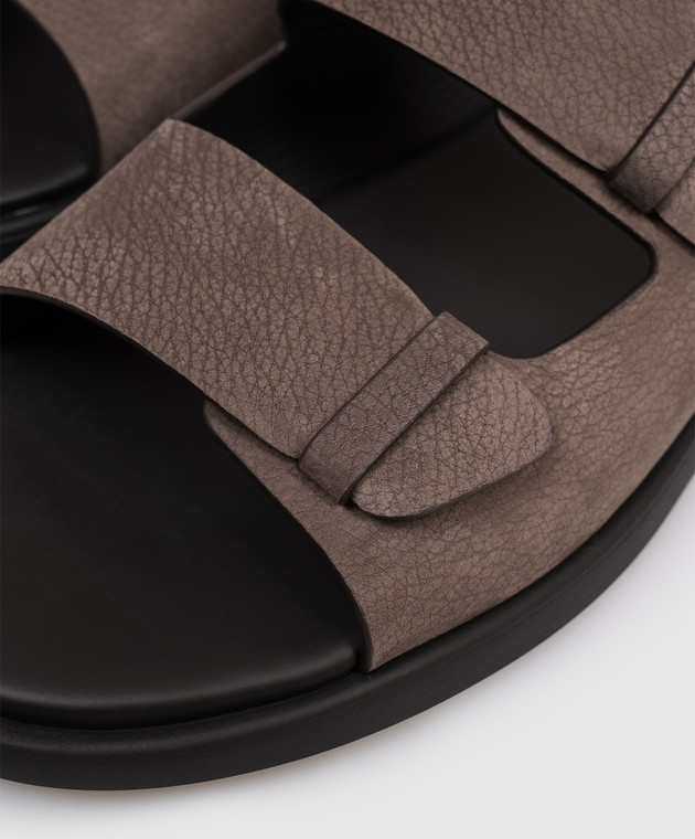 Doucal's Коричневые сандалии из нубука DU3030MYKOUF249 изображение 5