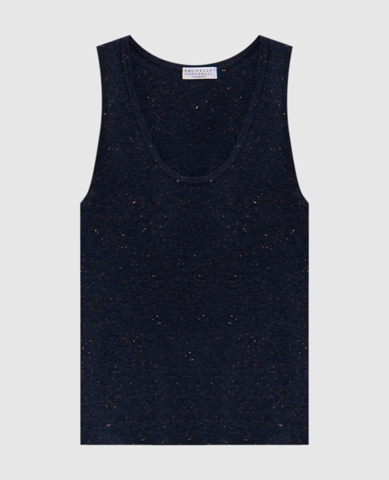 

Синяя майка с кашемиром и люрексом, Синий, Майки