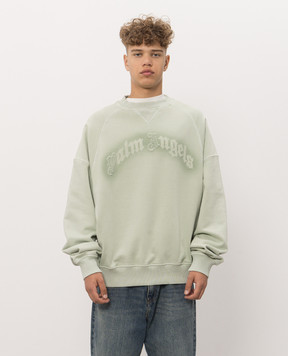 Palm Angels Зеленый свитшот с принтом логотипа PAMBA005FL001