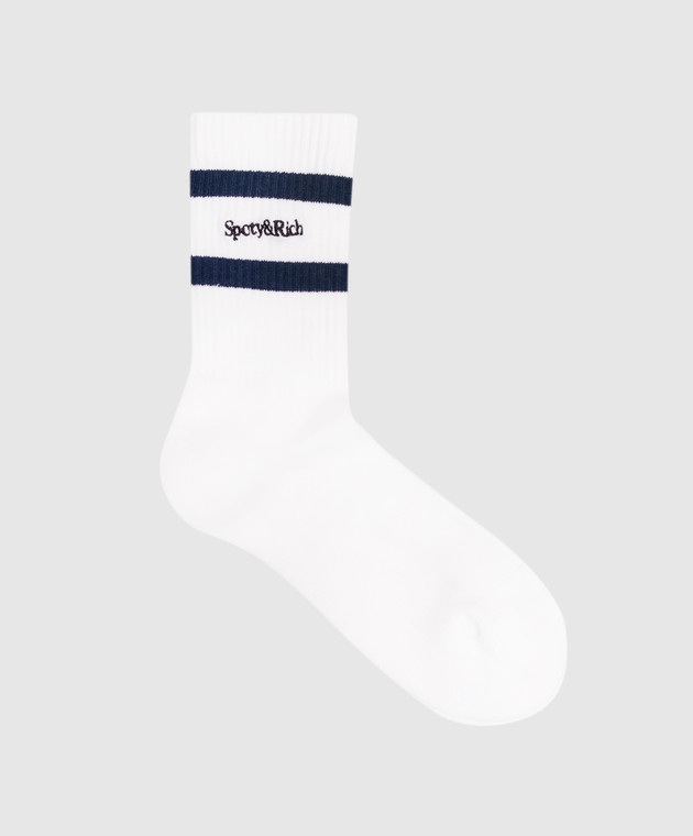 Sporty & Rich Белые носки с вышивкой логотипа AC026712300WH88
