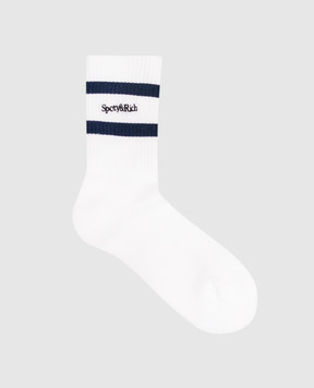 Sporty & Rich Белые носки с вышивкой логотипа AC026712300WH88