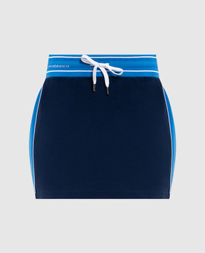 Casablanca Синя спідниця міні Punto з логотипом WSP26SK19601