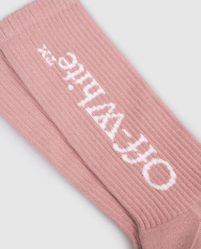 Off-White Рожеві шкарпетки з логотипом OWRA035F25KNI002