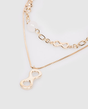 Twinset Золотистий двошаровий ланцюжок 261TA4430