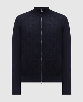 Stefano Ricci Синий кардиган с кашемиром и шелком K808092R31F25370