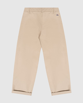 Moncler ENFANT Дитячі бежеві штани з логотипом L19542A00003598QH1214