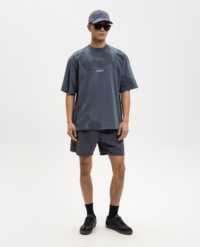 Stone Island Голубые шорты для плавания с нашивкой эмблемы L1S15B100B09S0046