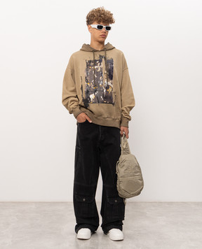 Off-White худи цвета хаки Inked Mercy 44MBB085F26F00Q