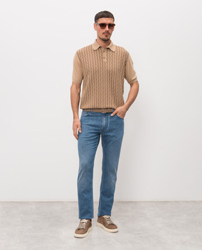 Stefano Ricci Сині джинси з патчем логотипа MST61B3060T0178