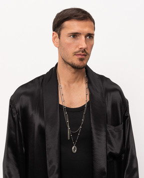 Ann Demeulemeester Серебристые бусы-цепочка с подвесками B0014102OT018