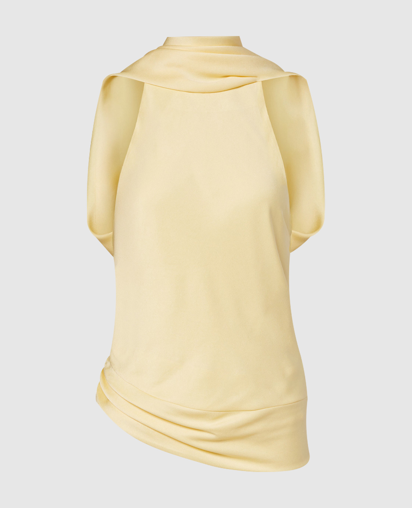 Желтый топ Samira с драпировкой
