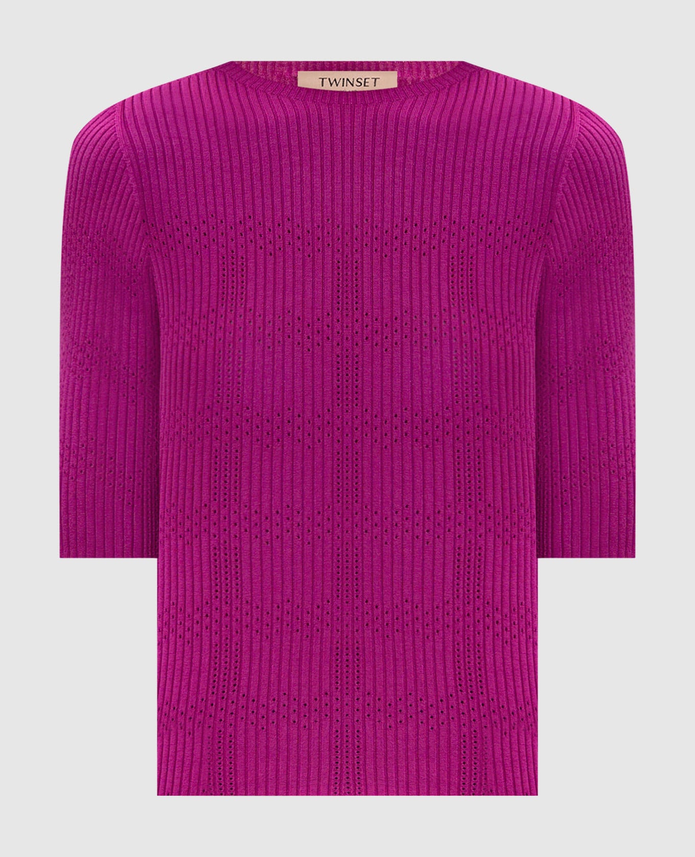 Розовый топ в рубчик