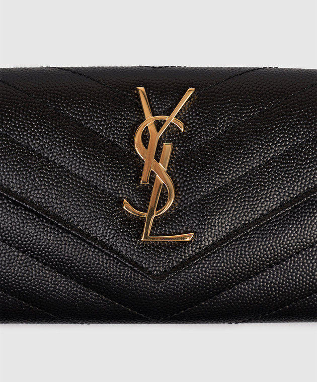 Saint Laurent Черный кожаный портмоне CASSANDRE 414404BOW01 изображение 3