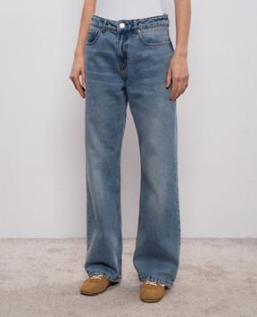 Ami Paris Сині джинси з патчем логотипа FTR450DE0046