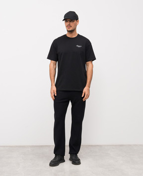 Givenchy Чорна футболка з принтом логотипа BM71NK3YSA