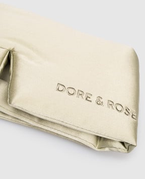 Dore & Rose Зеленая маска для сна из шелка с логотипом DEEPSLEEPMASK