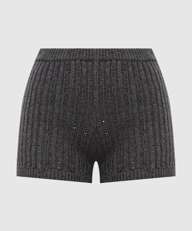 Twinset Серые шорты с кристаллами 262TT3151