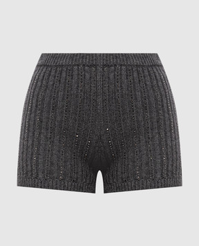 Twinset Серые шорты с кристаллами 262TT3151