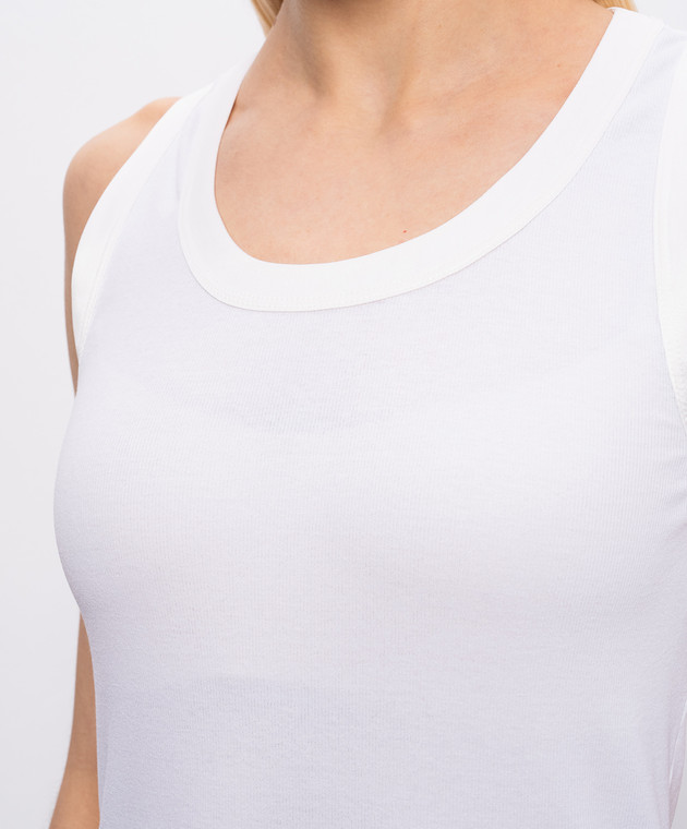 Brunello Cucinelli Біла майка MP952FD600 зображення 5