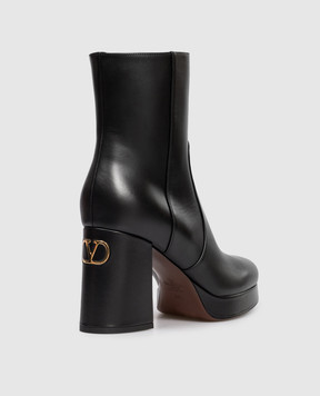 Valentino Чорні шкіряні ботильйони Fawcette 7W0S0NF1DSH