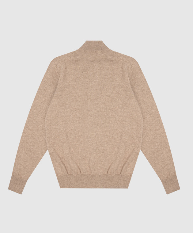 Brunello Cucinelli Детский бежевый кардиган из кашемира B22M10026B изображение 2