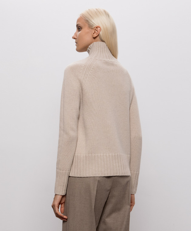 Max Mara Бежевый свитер MANTOVA из шерсти и кашемира SMMMANTOVA изображение 4