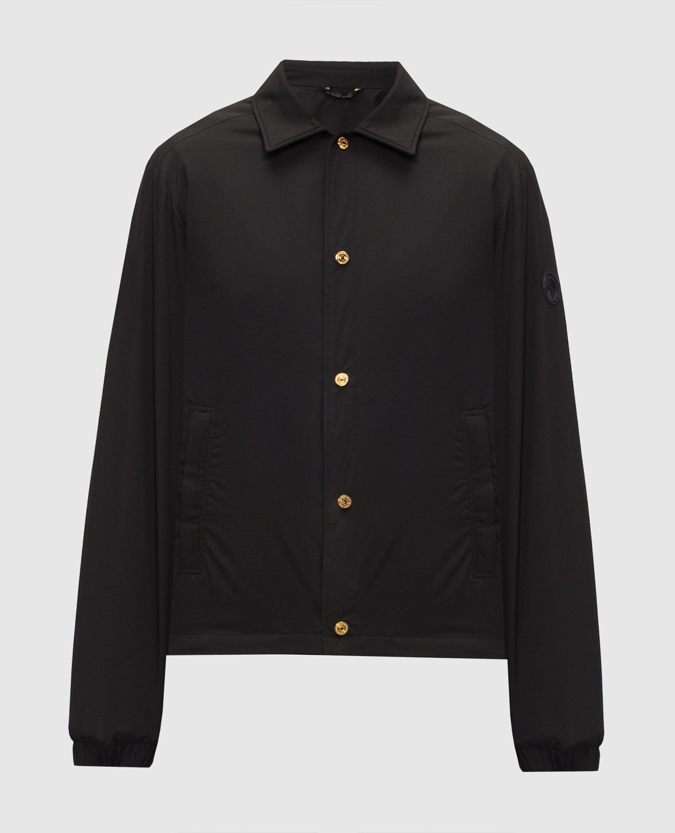 

Черная куртка с нашивкой эмблемы, Черный, Куртки