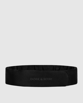 Dore & Rose Чорна пов'язка на голову із шовку SILKHEADBAND