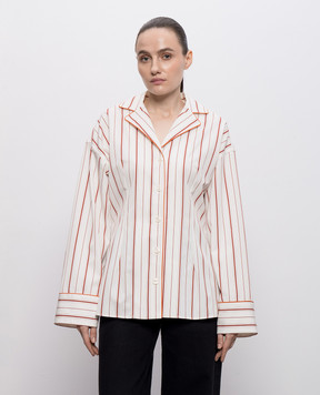 Dolce&Gabbana Рубашка цвета айвори в полоску F5U71TFR51T