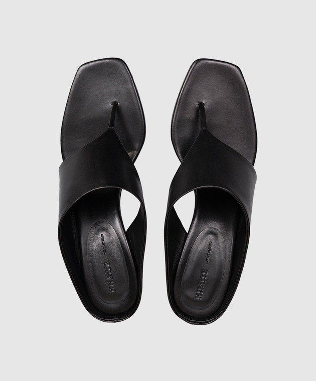 Khaite Чорні шкіряні мюлі Marlow F31081027 зображення 4