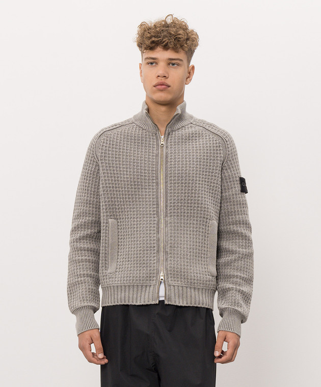 Stone Island Серый кардиган L2S155100034S00TC изображение 3