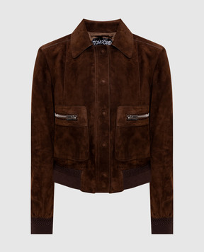 Tom Ford Коричнева замшева куртка CSL794LEX417