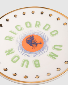 Bitossi Home Біла порцелянова сувенірна тарілка David BEL20106