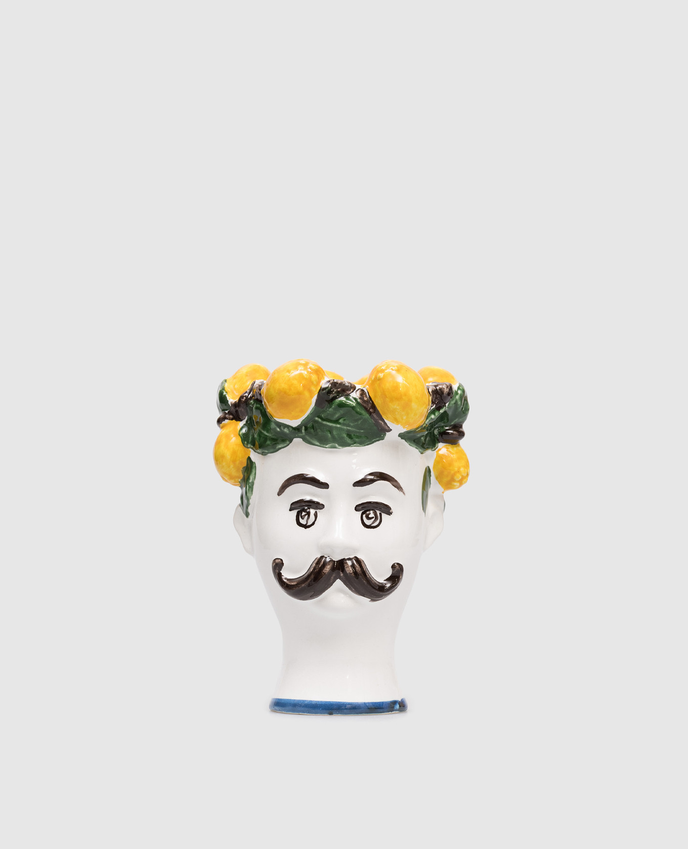 

Декоративная свеча Lemons Man в керамическом подсвечнике, Белый, Свечи