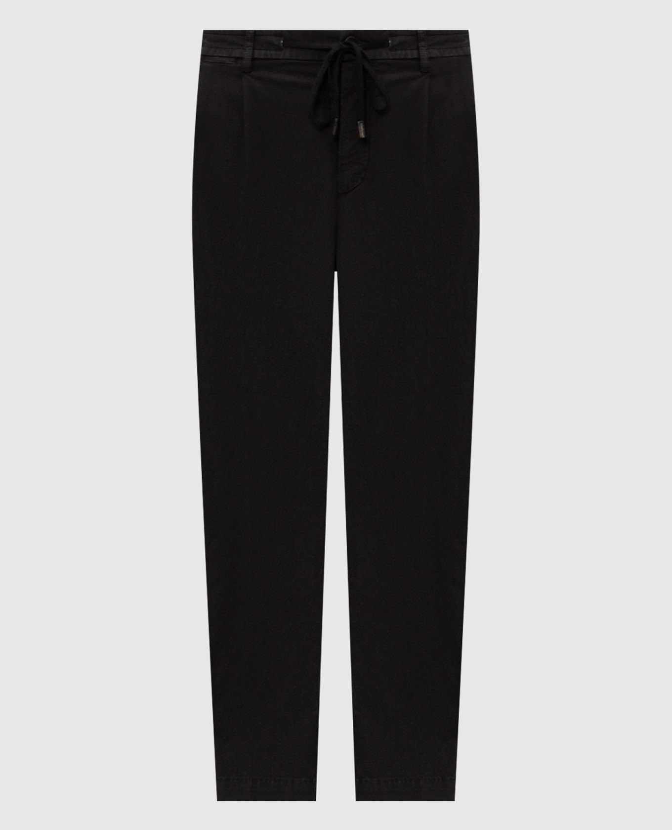 

Темно-коричневые брюки с нашивкой логотипа, Коричневый, Зауженные брюки